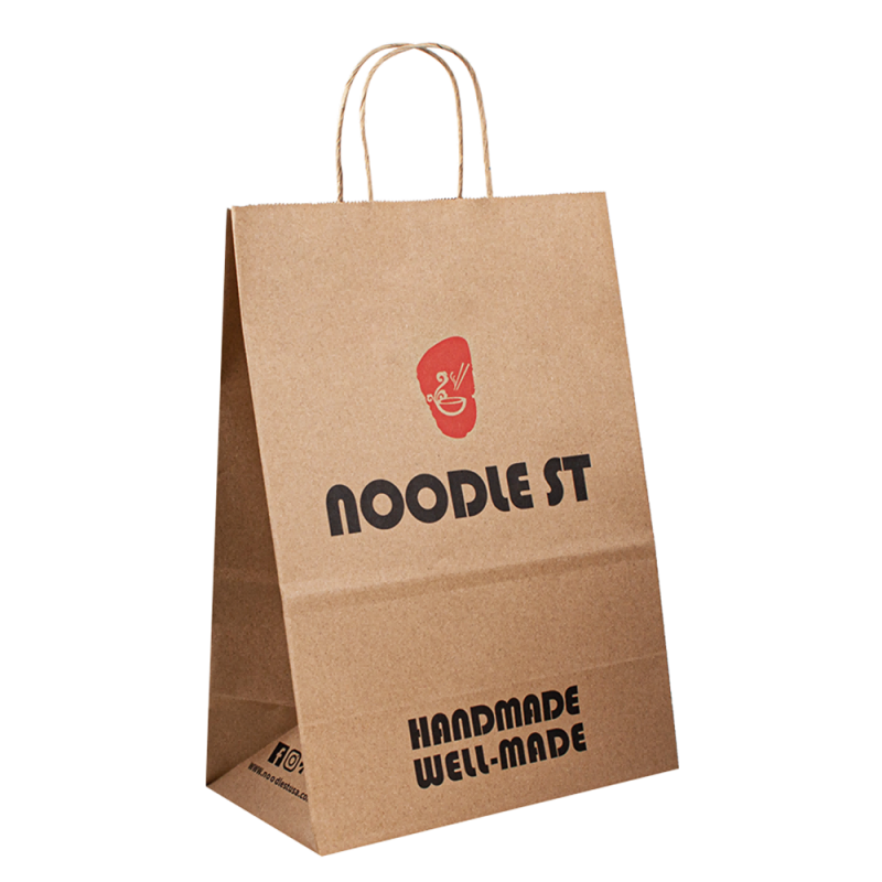 Персонализиран от печат шопиращ хартиен чанта с хартиена чанта с висококачествени чанти за крафти с дръжки с дръжки