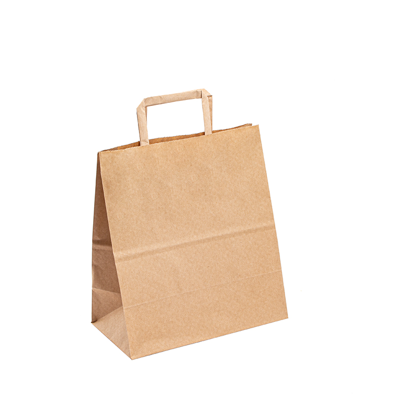 Kraft Retail Bolsas Луксозна хартиена чанта със собствена лого Kraft Paper Bag с дръжка