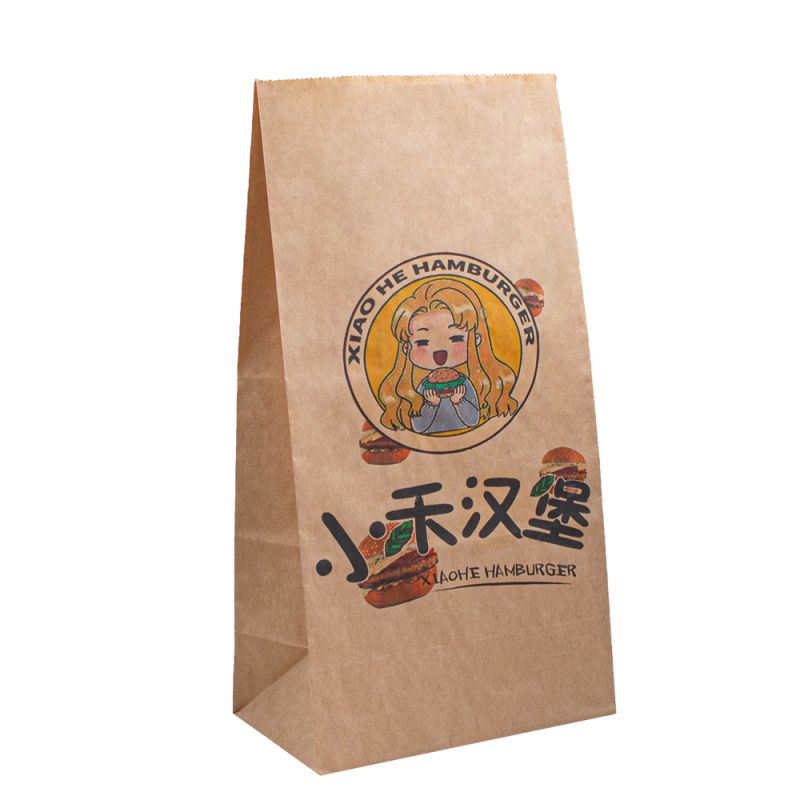 Релефна крафт хартиена торбичка за опаковане на хранителни продукти, безреждаща се облицовка